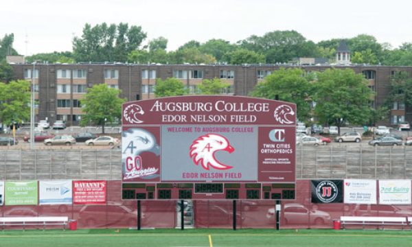 Scoreboard donations honor Edor Nelson ’38